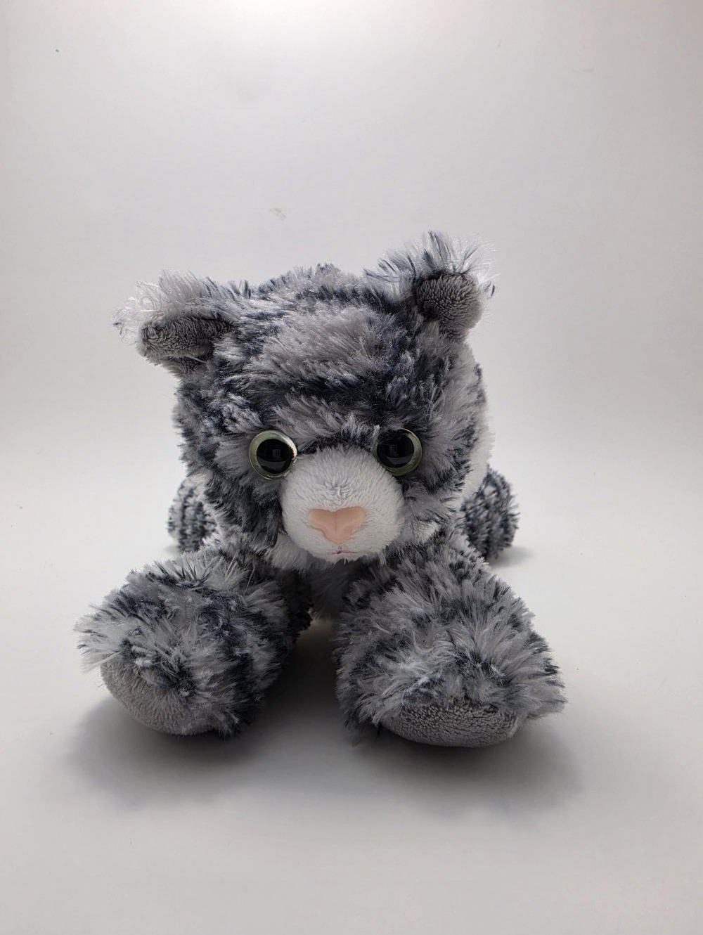 Aurora Lily Blue Gray Striped Plush Kitty Cat Stuffed Animal (6 inch)